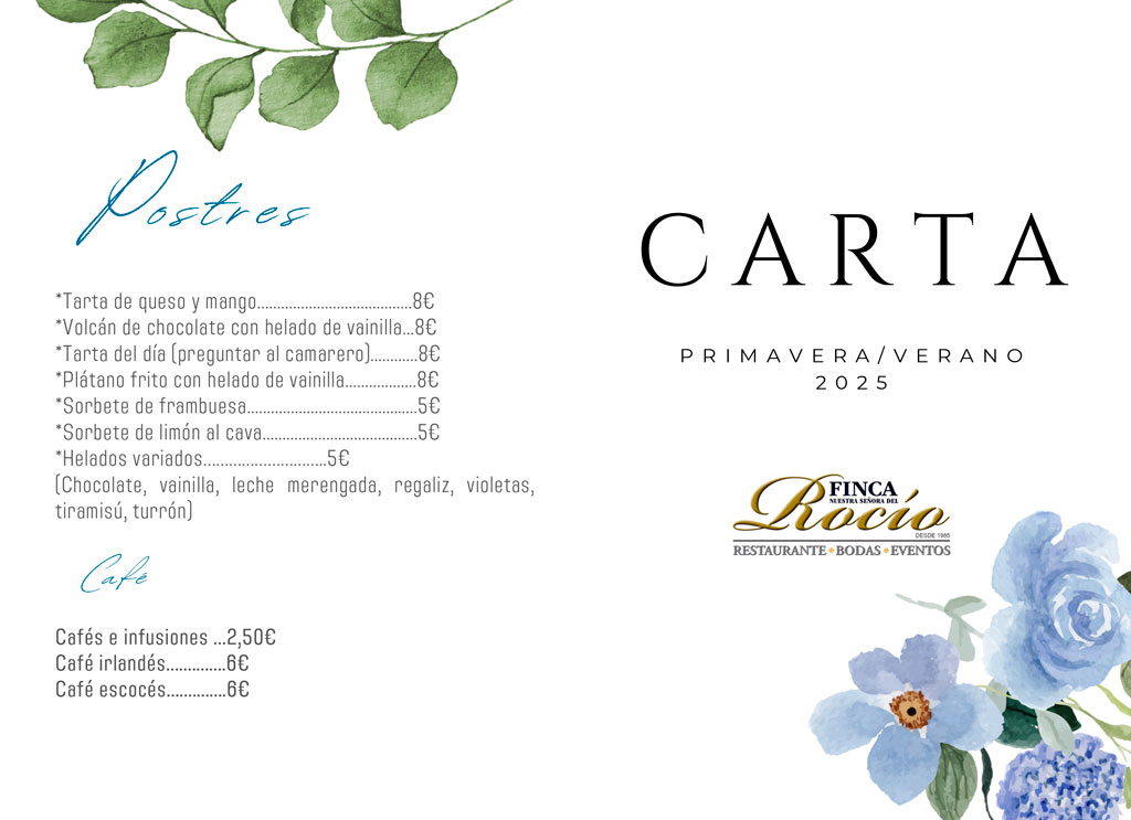 carta online primavera verano 2025 postres